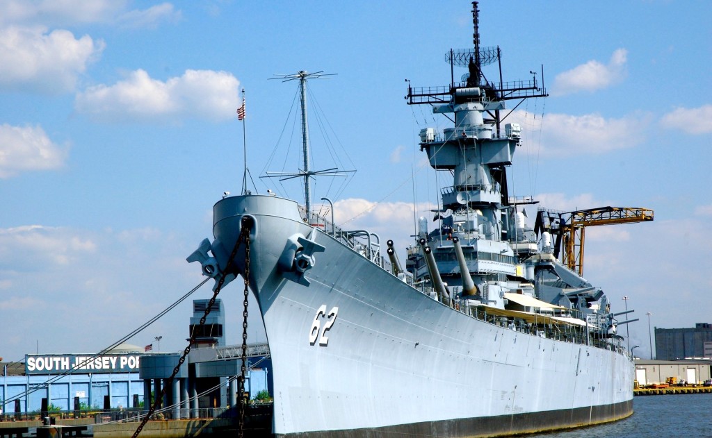 The USS New Jersey holds the distinction of being the most decorated battleship in US history. The Iowa-class battleship is permanently docked in Camden NJ. | battleship new jersey | military history nj | things to do in camden nj | camden nj waterfront attractions