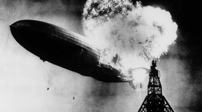 On This Date In New Jersey History - May 6, 1937 - The German airship Hindenburg explodes as it attempts to dock at Naval Air Station Lakehurst in New Jersey. 36 people were killed in the fiery tragedy. | find out more at www.thingstodonewjersey.com | #nj #newjersey #history #important #dates #events #lakehurst #hindenberg #disasters #history