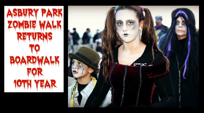 Thousands of un-dead are expected to lurch down the boardwalk for the 2017 Asbury Park Zombie Walk | learn more at www.thingstodonewjersey.com | zombie walks in NJ | zombie events in NJ | zombie runs in NJ | 2017 Asbury Park Zombie Walk Date