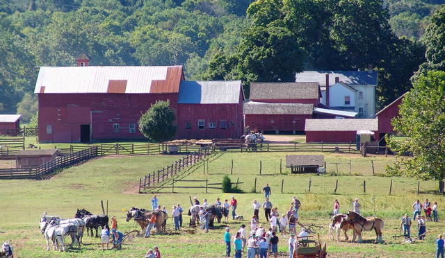 plowing match at howell living history farm