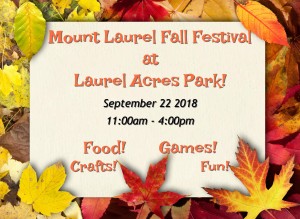 Mount Laurel Fall Festival @ Laurel Acres Park